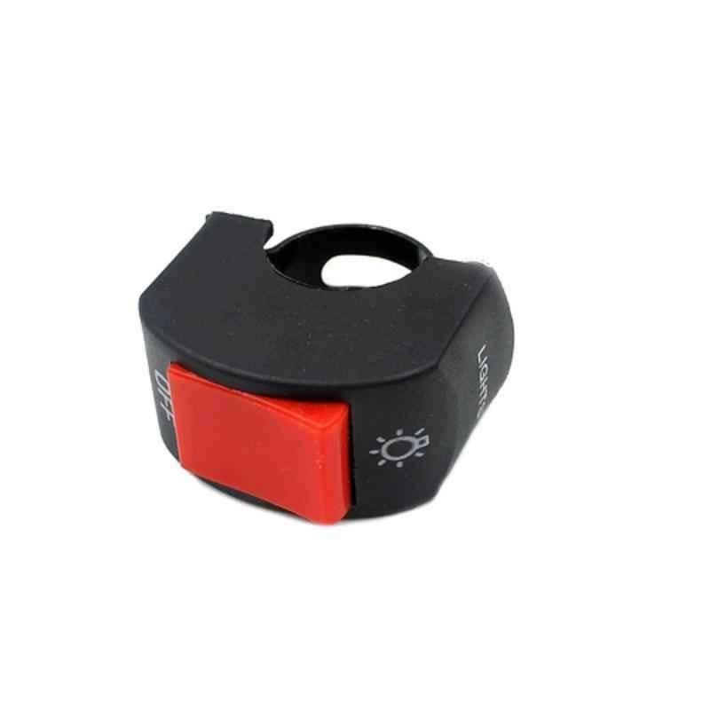 AllExtreme EXHMSR1 7/8 inch 12VDC Handlebar Mounting Red Fog Lamp Switch for Head Light Electrical System