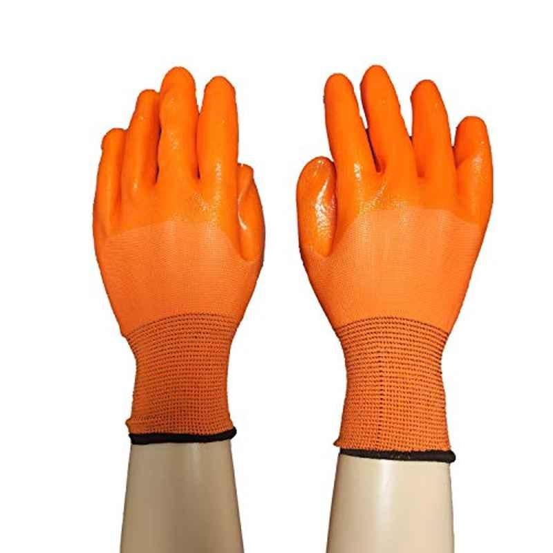 Gripwell Cut Resistant Hand Gloves with Three Fourth Rough PVC Coated (Pack of 20)