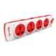 Fybros Qubic 5m Polycarbonate 4x4 International Sockets Power Extension Board with Individual Switch, Indicators & 2 USB Ports, 9043