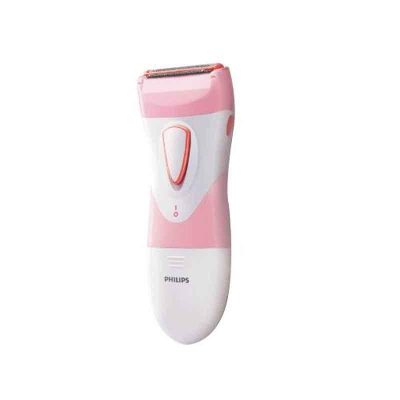 Philips SatinShave Essential White & Pink Wet & Dry Electric Lady Shaver, HP6306
