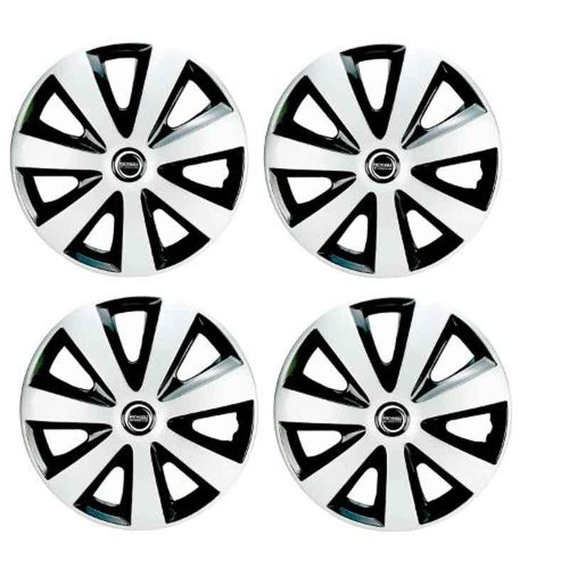 Hotwheelz 4 Pcs 13 inch Black & Silver Wheel Cover Set for Chevrolet Opelsail, HWWC_DZIRE_DC13_OPELSAIL