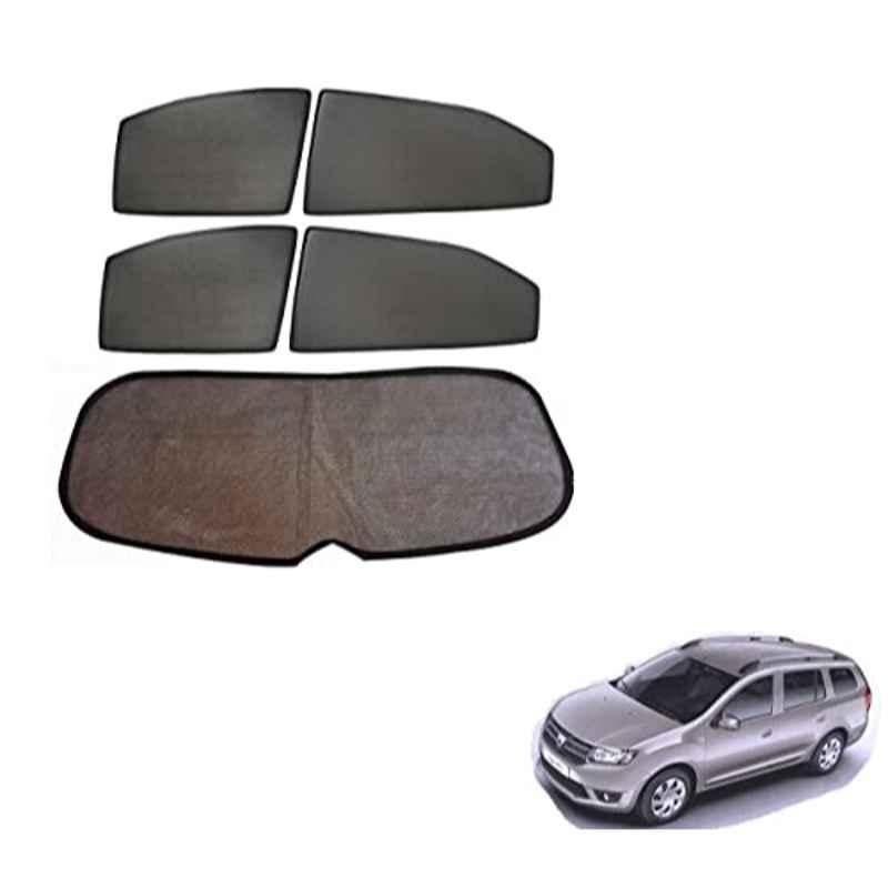 Kozdiko 5 Pcs Mesh Black Fixed Window & Rear Sun Shades Set for Mahindra Logan