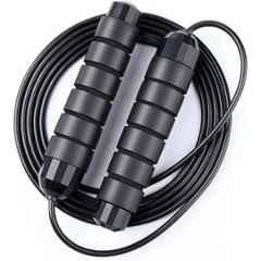 Shopeleven 300cm Nylon & Steel Black Ball Bearing Skipping Rope