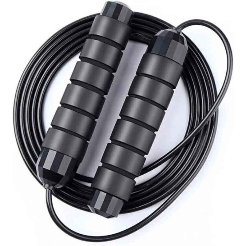Shopeleven 300cm Nylon & Steel Black Ball Bearing Skipping Rope