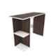 Furnifry 96.5x40x74.5 cm Engineered Wood Wenge White Multipurpose Modern Work Desk with Storage Shelf