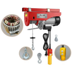 Crown Power 1 Ton 6mm Mini Electric Wire Rope Hoist with 30m Wire Rope, PA1000