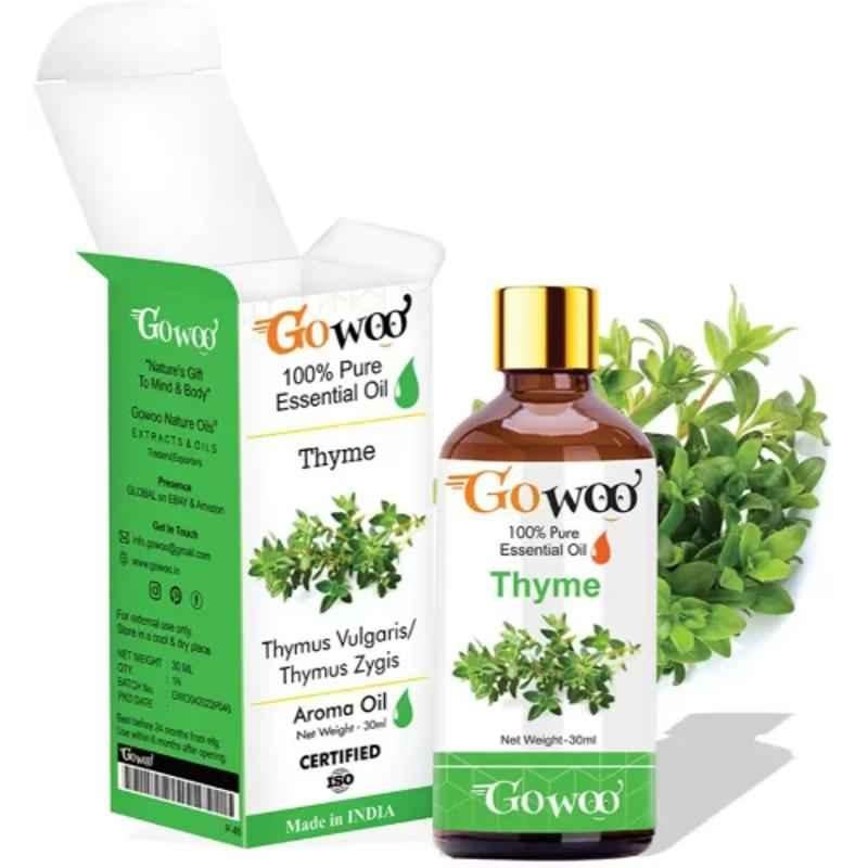 GoWoo 30ml Therapeutic Grade Thyme Oil for Aromatherapy, Relaxation & Skin Therapy, GoWoo-P-99