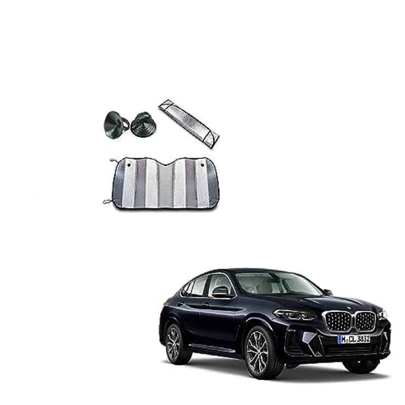 Kozdiko Aluminium Foil UV Protection Silver Windshield Sun Shade for BMW X4