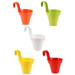 Gardens Need 20x28x30cm Plastic Multicolour Hanging Planter, (Pack of 5)