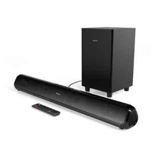 Portronics Pure Sound Pro X1 100W Black Bluetooth Soundbar with Wired Subwoofer & Remote Control, POR-1961