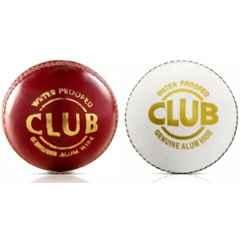 HTM Club Standard Cricket Leather Ball (Pack of 2)