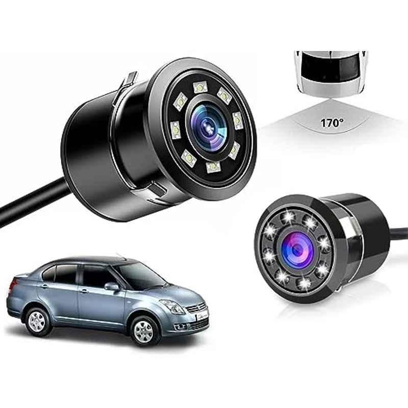 Auto Pearl 8 LED Black Waterproof & Shockproof HD Night Vision Car Reverse Parking Camera for Maruti Suzuki Dzire Type-1