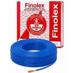 Finolex Silver 0.75 Sqmm Single Core Blue Copper Flame Retardant PVC Insulated Industrial Cable, Length: 90 m
