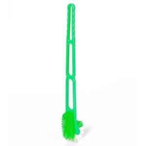 DeoDap 2-in-1 Plastic Toilet Brush with Double Hockey Oval Stick Handle (Pack of 5)