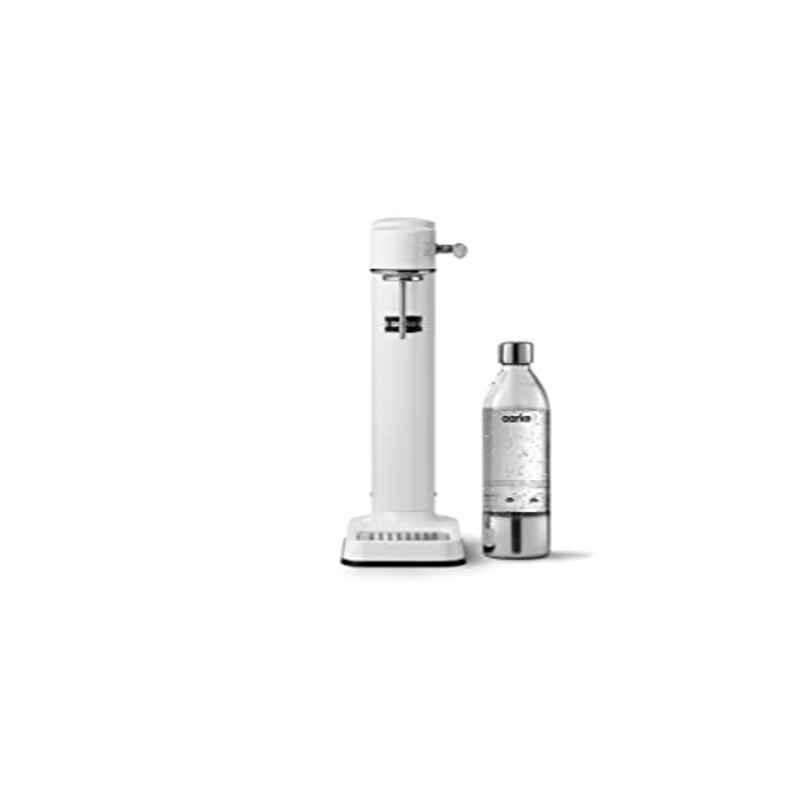 Aarke Carbonator III Stainless Steel White Sparkling & Seltzer Water Maker with 1L PET Bottle, AAC3-WHITE