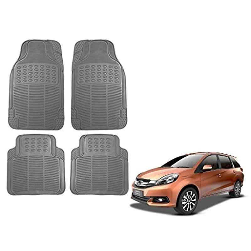 Kozdiko 4 Pcs Grey Rubber Car Mat Set for Honda Mobilio