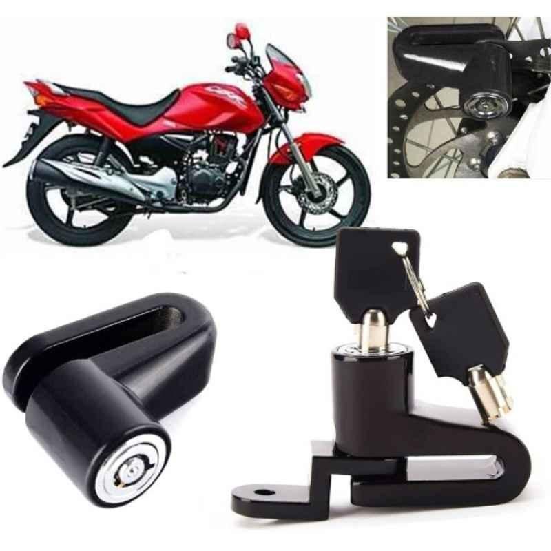 Auto Pearl Steel Black Heavy Duty Anti-Theft Disc Brake Lock for New CBZ, Lock_265