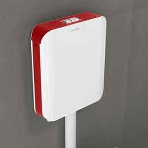 Plantex Flush Tank for Toilet/7 LTR Water Capacity Flushing Cistern/Polypropylene Slim Dual Tone Toilet Flush Tank Red and White