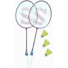 STYRKR Alloy Steel Multicolour Single Shaft Racket, High Performance Racket with 3Pcs Plastic Shuttlecocks Box Badminton Kit