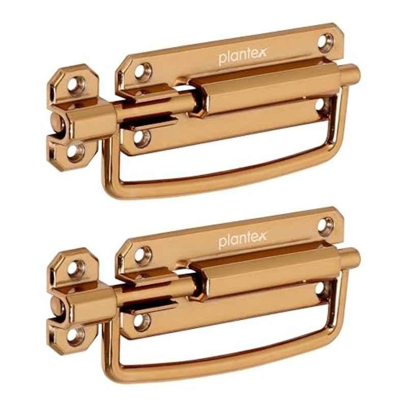 Plantex 5 inch Zinc Rose Gold Baby Door Latch Kadi for Bathroom for Home & Office, SH-96 (Pack of 2)