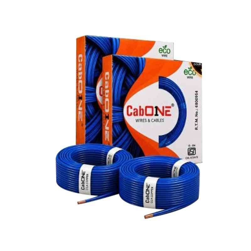 CabONE 0.75 Sqmm Blue FR PVC Insulated Multistrand Copper Cable, Length: 90 m (Pack of 2)
