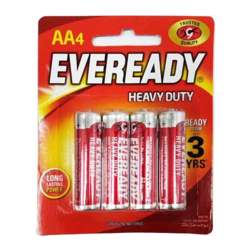 Eveready AA Zinc Heavy Duty Battery, 1015-BP4 (Pack of 4)