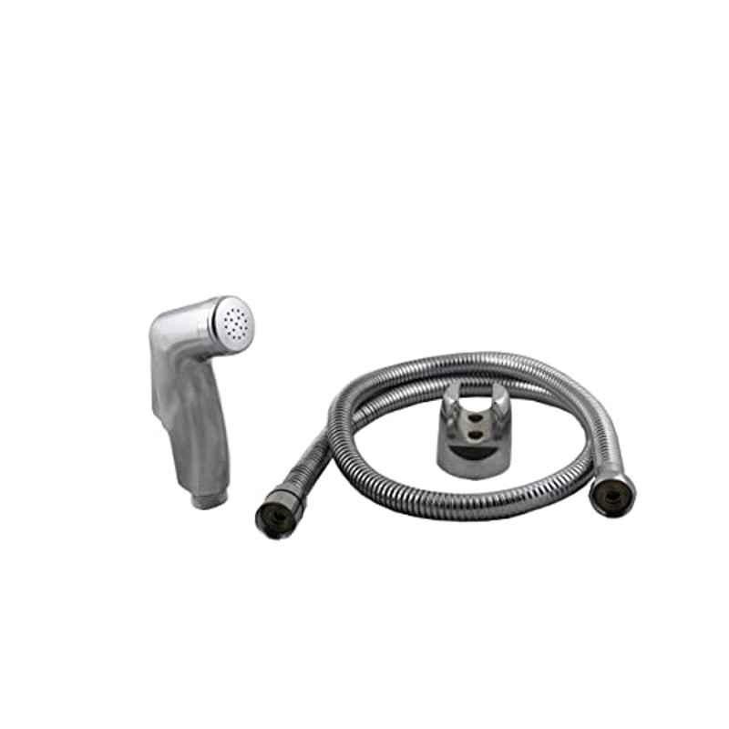 Elegant Casa ABS Health Faucet with Wall Hook & 1m Stainless Steel Braided Rubber Hose Pipe, Brezza 1812