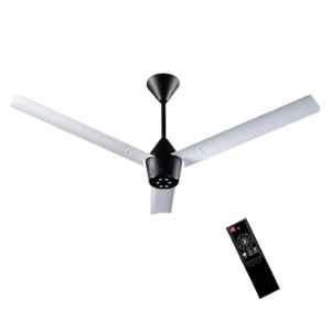 Luker Radial 32W 340rpm Black & White 5 Star 3 Blade BLDC Ceiling Fan with Remote & 3 Years Warranty, Sweep: 1200 mm