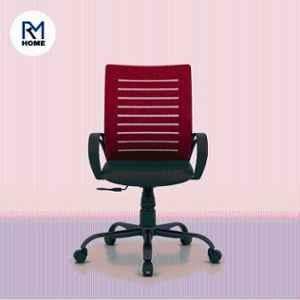 RM HOME Tivra Breathable Mesh Medium Back Red Executive Chair (Pack of 3)