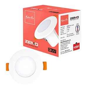 Fybros Zeno 3W Polycarbonate White Round LED Down Light for Bedroom & Living Room, FLS5841A