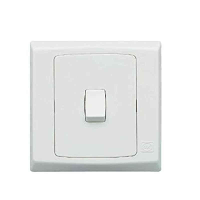 MK Electric Slimline Plus 10A 1 Gang 1 Way Polycarbonate Switch, S8870