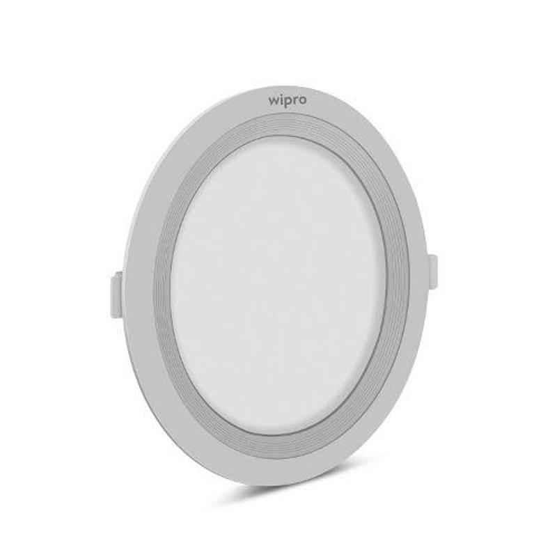 Wipro Garnet 6W Cool Day White Round Wave Slim LED Panel Light, D710660
