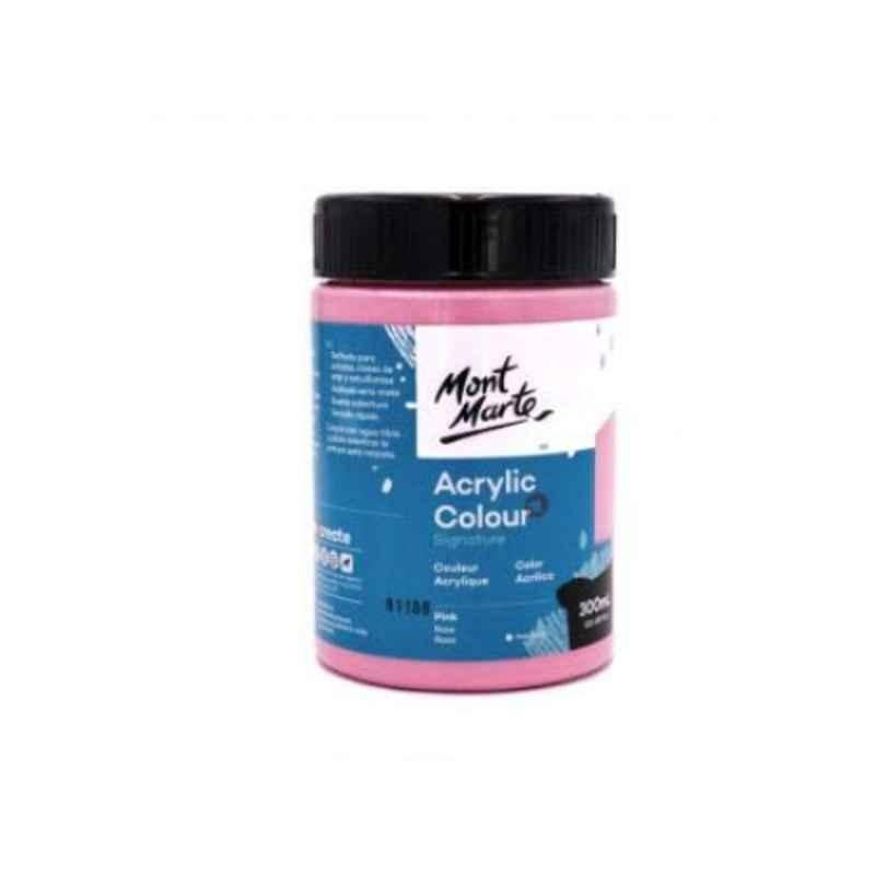 Mont Marte 300ml Pink Semi Matte Acrylic Colour, MSCH3050