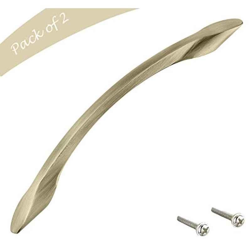 Aquieen 160mm Malleable Antique Brass Wardrobe Cabinet Pull Handle, KL-707-160 (Pack of 2)