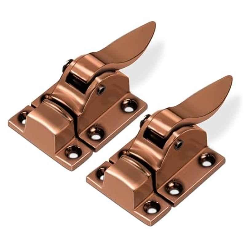 Plantex Zinc Alloy Rose Gold Cabinet Latch for Kitchen Cabinets & Cupboards (Pack of 2)