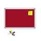 Nechams 4'x3' Fabric Notice Board Premium Series Maroon FABMRN43UF