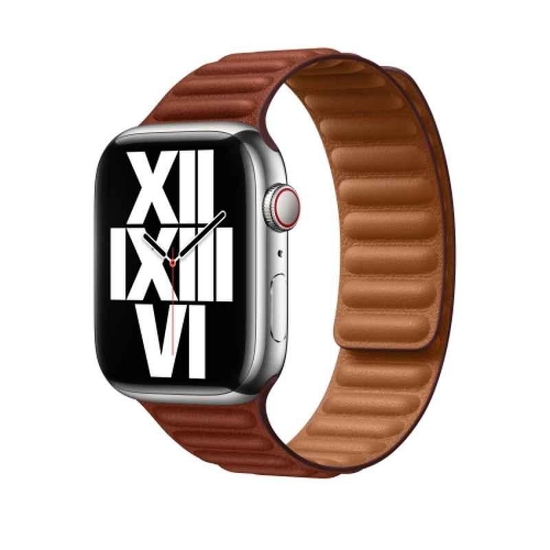 Apple MP853ZE/A 45mm Umber Leather Link-S/M Band