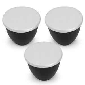 Plantex Heavy Duty Knob for Drawer/Cabinet/Pull and Push for Drawer Home/Office (Pack of 3) Black Nickel Matte