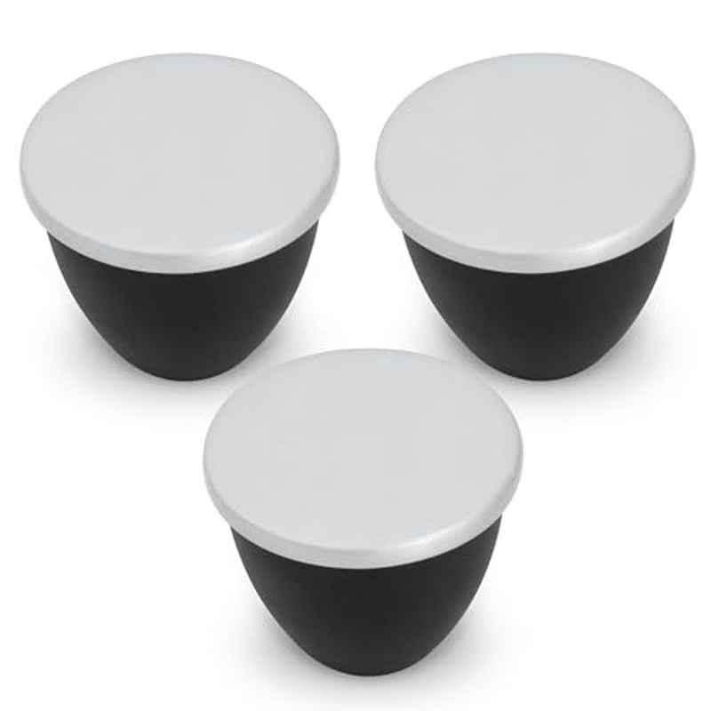 Plantex Heavy Duty Knob for Drawer/Cabinet/Pull and Push for Drawer Home/Office (Pack of 3) Black Nickel Matte