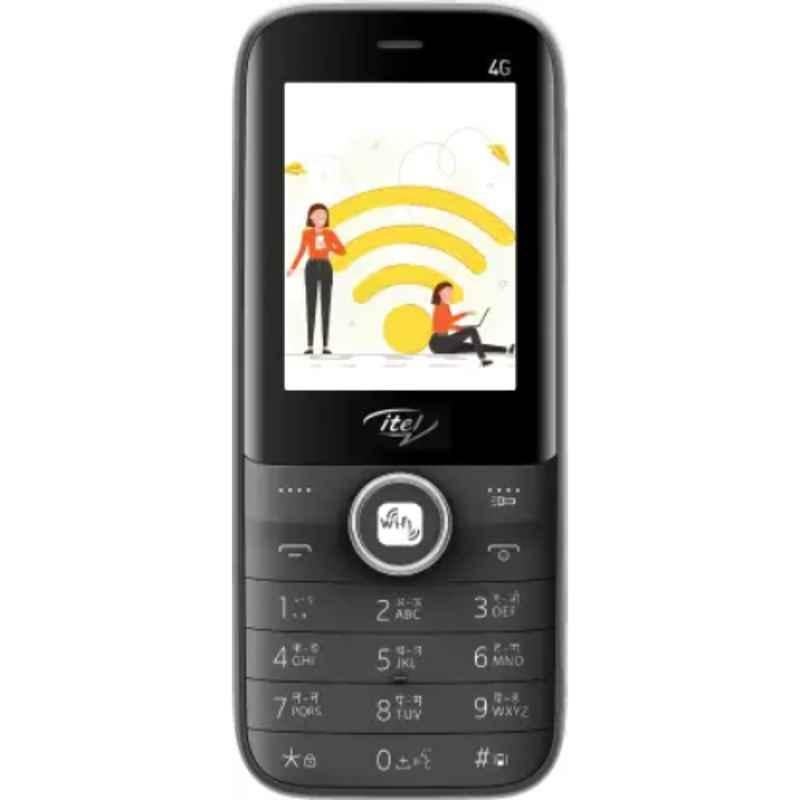 Itel Magic2 4G IT9210 64 MB/128 MB 2.4 inch Black Wi-Fi & Hotspot Tethering Keypad Feature Phone