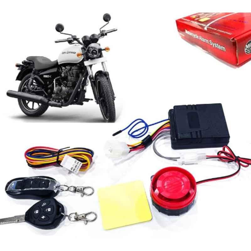 Auto Pearl 12V Black Two-Way Anti Theft Motorcycle Alarm Kit with 2 Pcs Remote for Thunderbird 350