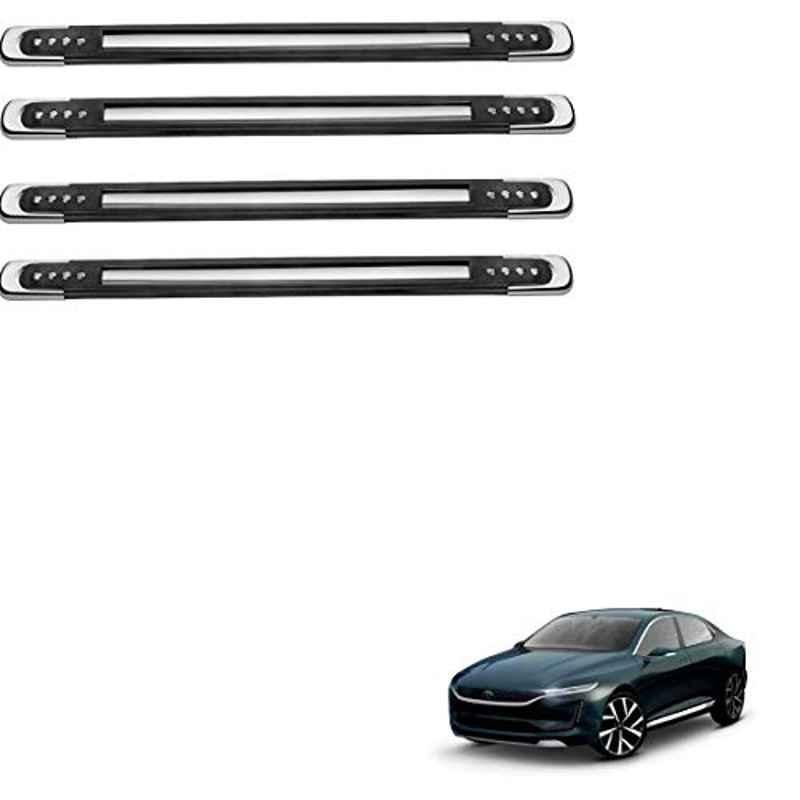 Kozdiko 4 Pcs Designer Black Bumper Protector Set for Tata Evision