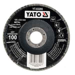Yato 125x22.4mm Grit 120 Aluminum Oxide Depressed Shape Flap Disc, YT-83296