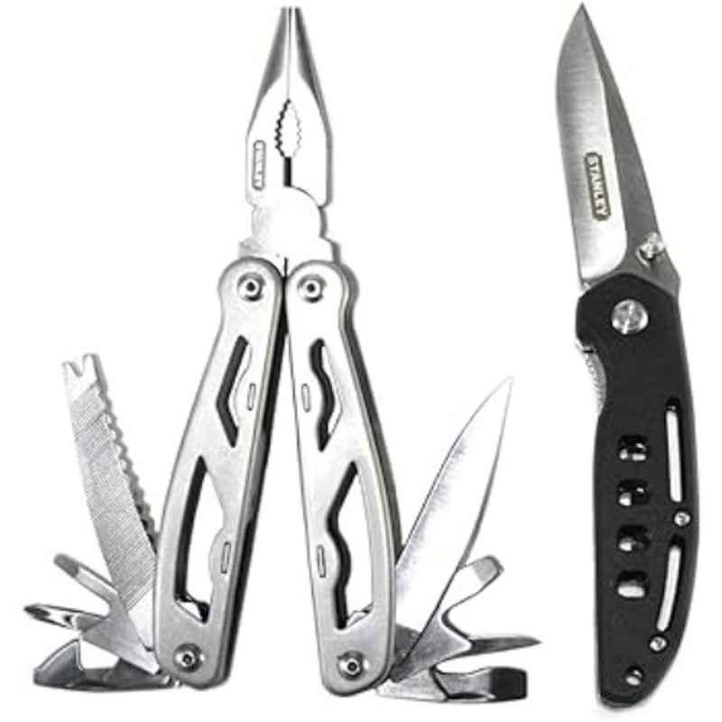 Stanley 2 Pcs Stainless Steel Multi Tool & Pocket Knife Set, STHT0-71028