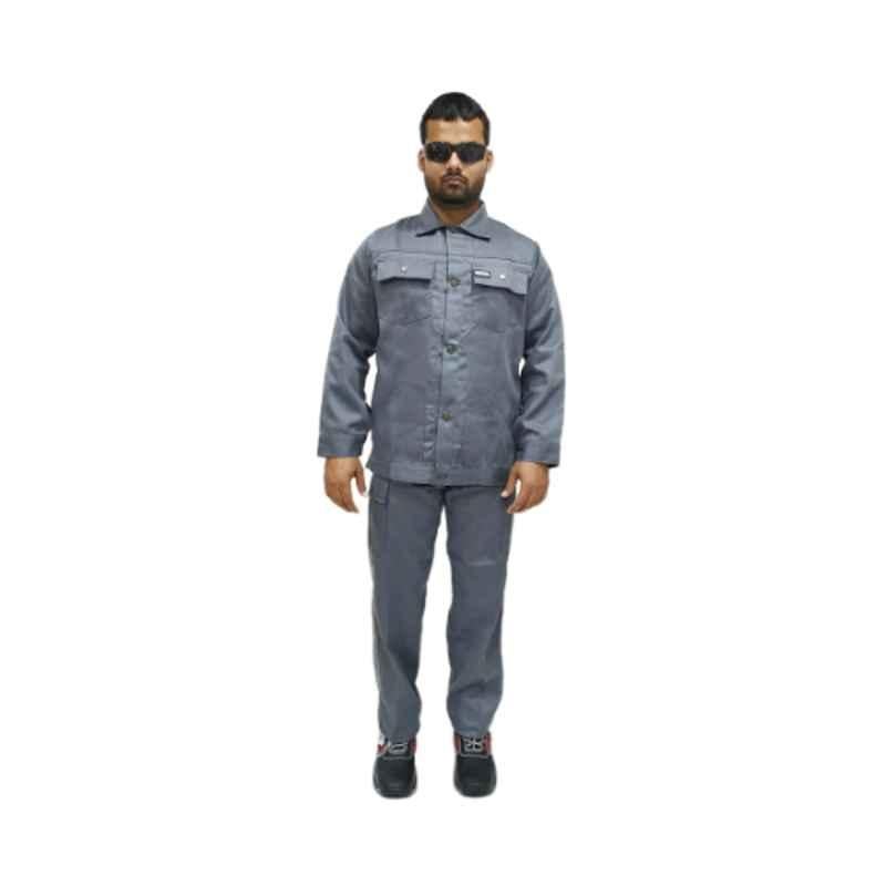 Armour Production Twill Grey 2Pc Pant & Shirt, Size: M