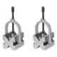 Crystal 2 Pcs 63x63x80mm 3 inch Iron Precision V Block with Clamp Set, 1712P