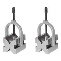 Crystal 2 Pcs 63x63x80mm 3 inch Iron Precision V Block with Clamp Set, 1712P