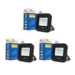 Murphy 10W 6500K Cool White Aluminium LED Flood Light for Outdoor (Pack of 3)