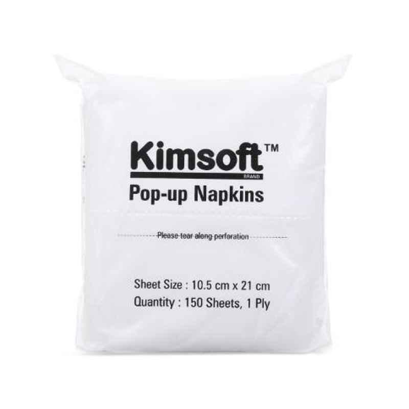 Kimsoft 150 Pcs Pop Up Paper Napkin Pack Box, 1234  (Pack Of 150)