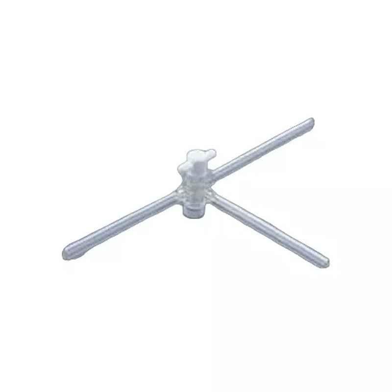 Lab Plus Three Way Cock with Plug Pyrex Glass Tube, LP-3591